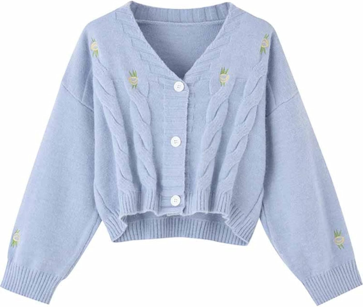カーディガン レディース 刺繍 キレイ バルーンスリーブ セーター ショート丈 アウター リブ袖 ボレロ おしゃれ 普段使い ゆる 快適 あったか 可愛い 着痩せ シンプル カジュアル お洒落 普段着｜Nartooston
