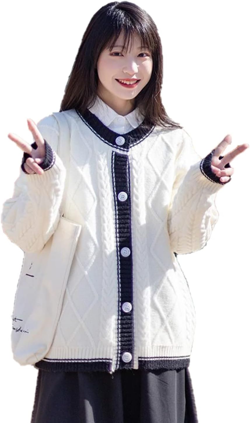 カーディガン レディース ニット ラウンドネック レトロ 無地 セーター カジュアル きれいめ おしゃれ アウター 服 ボタン付け ケーブル編み トップス かわいい 普段使い シンプル あったか レギ｜Nartooston 13,741円