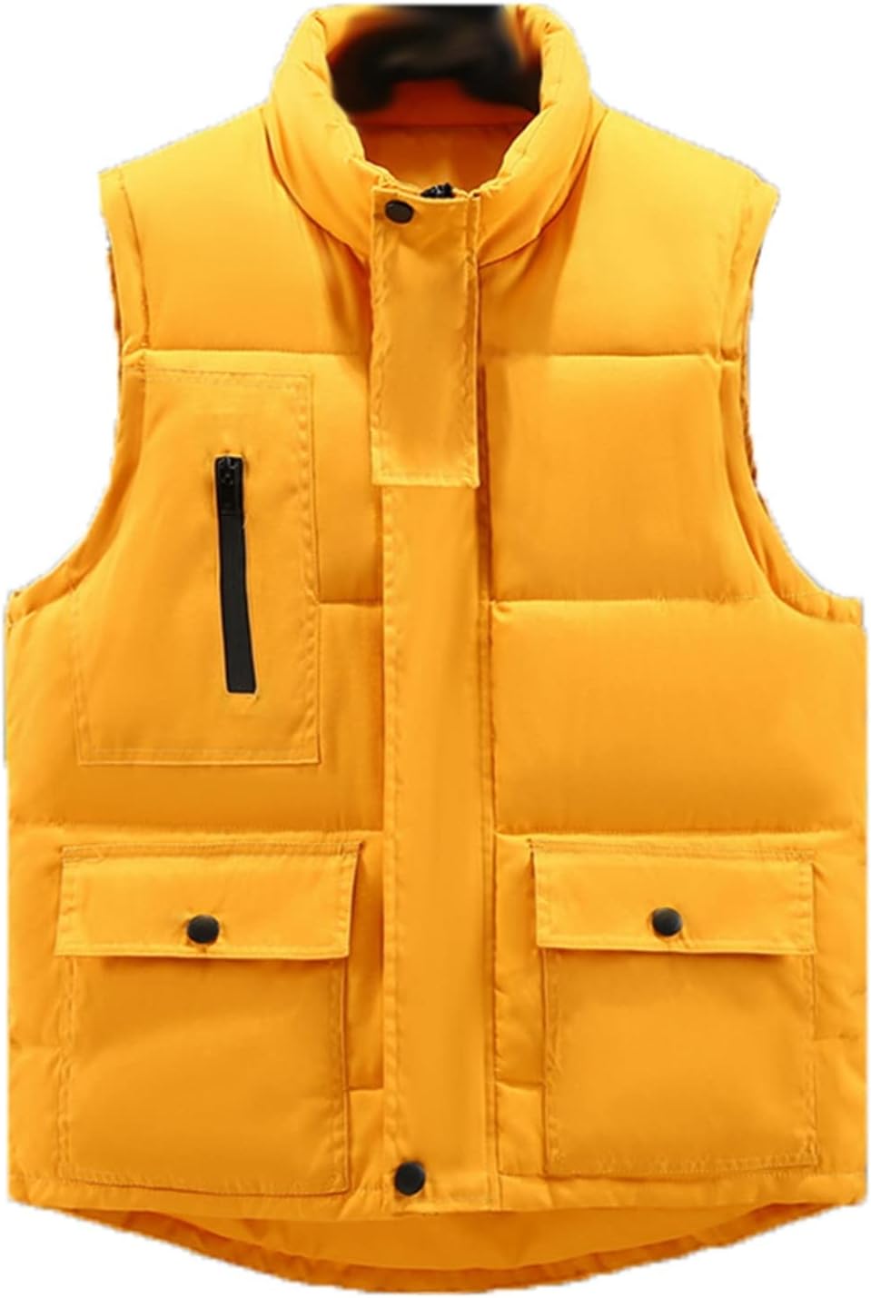 ダウンコットンベスト メンズ 中綿ベスト 冬用ベスト 立ち襟 マルチポケット 冬服 ノースリーブジャケット 大きいサイズ 韓国風 重ね着 無地 厚手 暖かい 保温性 防寒対策 チョッキ ジレ|Nartooston