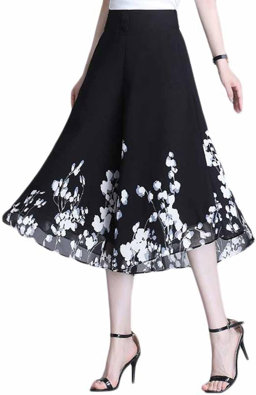 ワイドパンツ レディース フレアパンツ 春 レディースパンツ ボトムス ウエストゴム 9分丈 動きやすい リラックス ストレスフリー カジュアル リゾート ビーチ 鶴柄 オシャレ 冷感 体型カバー ガ｜Nartooston