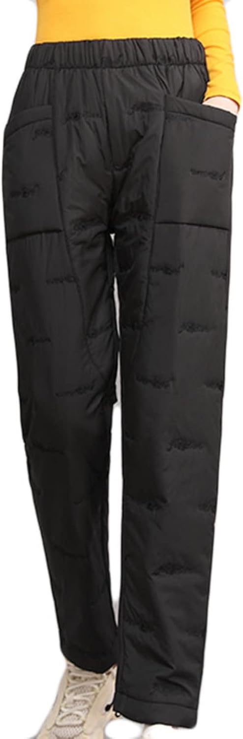 ダウンパンツ レディース 中綿パンツ ハイウエスト ストレッチ 中綿入り 防風 軽量 登山 アウトドア 暖パンツ 防寒パンツ 保温パンツ ウエストゴム 暖かい 秋冬 着痩せ 美脚 無地 シンプル ワイ|Nartooston