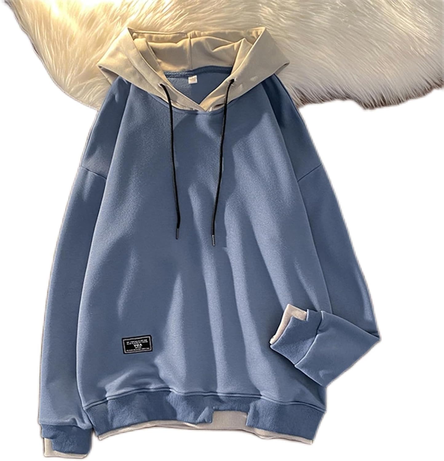 パーカー プルオーバー s-4xl メンズ フード付き 長袖 トレーナー ボア付き 5カラー 秋服 冬服 カジュアル 防風防寒 もこもこ 吸汗性 レトロ ファッション 練習用 普段着 ストリート ブラ|Nartooston