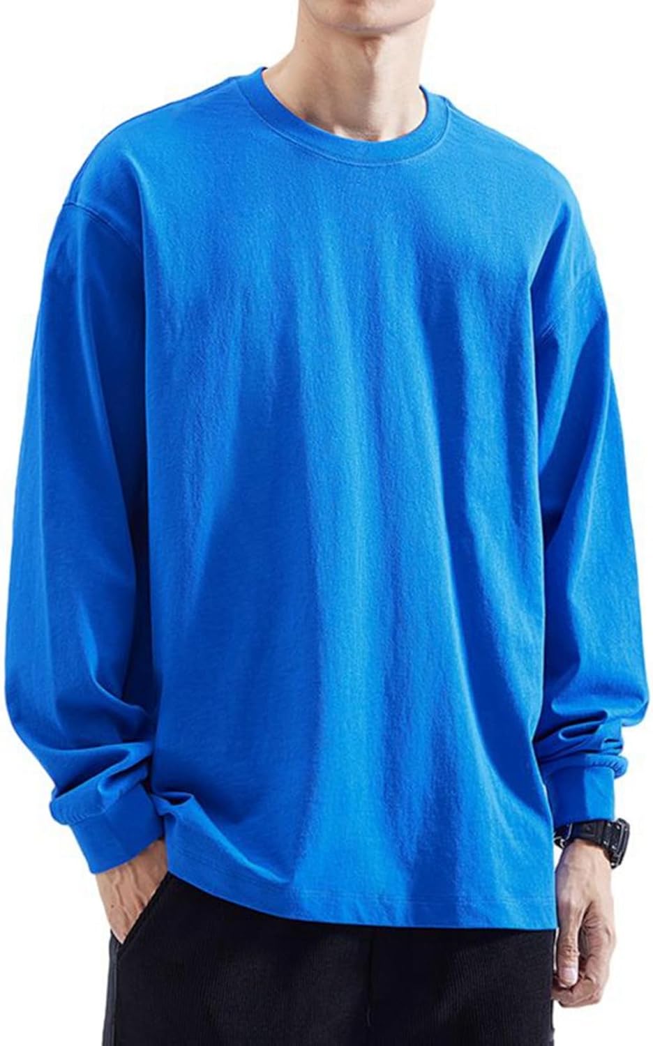 フルオーバー 4xl 無地 コットン 大きいサイズ 長袖 トレーナー メンズ Tシャツ パーカー トレーナー 白 クルーネック 長袖トップス 秋 冬 耐久 薄い きれいめ 普段使い 外出 スポ｜Nartooston