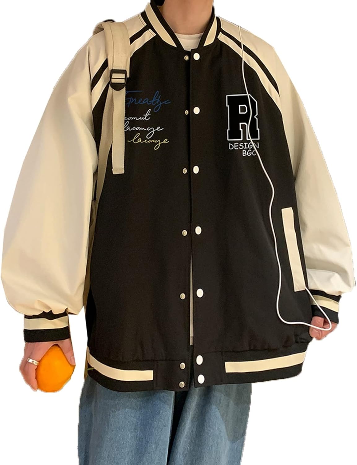メンズ スタジアムジャンパー バイカラー スタジャン 野球服 ブルゾン ストリート かっこいい 春秋 ユニセックス 長袖 ジャケット 保温性 ゆったり アウトドア 通勤 通学 おしゃれ 大きいサイズ|Nartooston
