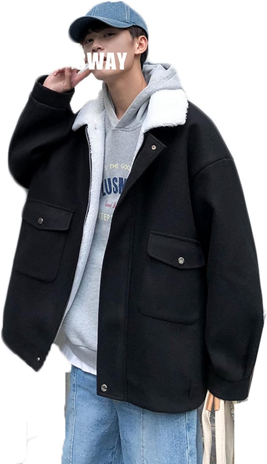 ボアブルゾン 綿服 ボアジャケット メンズ レディース ボアフリース 防寒着 秋冬服 保温 あったか 切り替え アウター もこもこ ゆったり ジャンパー スタジャン ブルゾン 冬 起毛 無地 ブルー|Nartooston