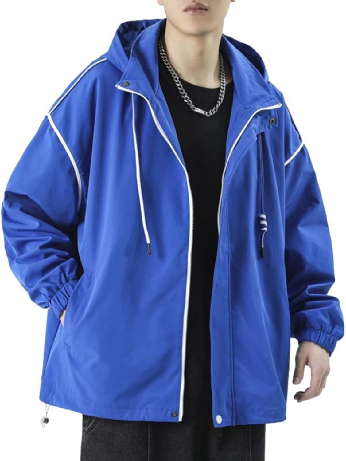 ウインドブレーカー 春秋 メンズ ブルゾン マウンテンジャケット アウトドア 登山服 フード付き 薄手 ゆったり ジャンパー かっこいい ショート丈 トップス 山登り 釣る ファッション アウター｜Nartooston