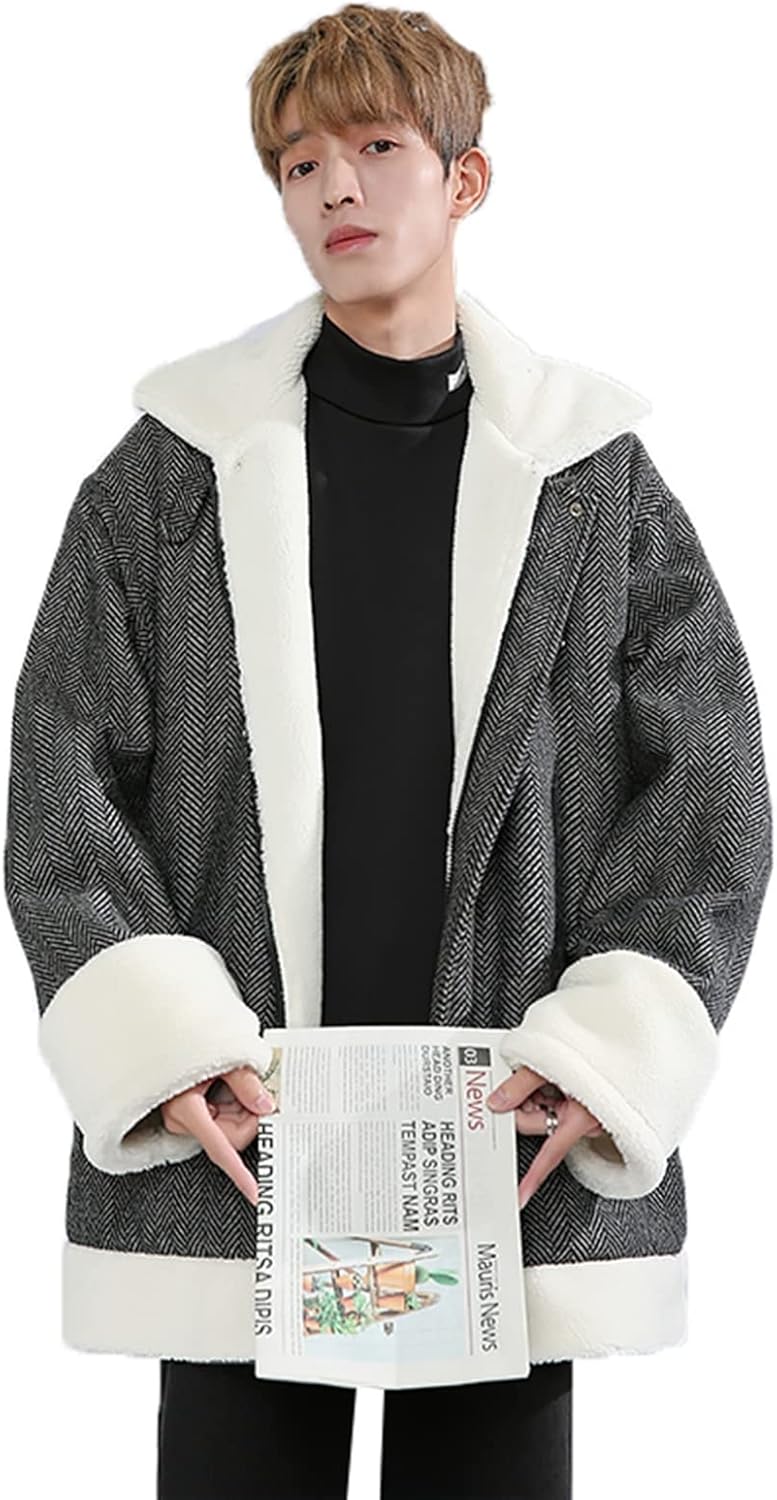 フリースボアジャケット ブルゾン ハーフ丈 メンズ ハイネック パッチワーク 切り替え 折り襟 防寒着 保温 秋冬 コート スプリングコート スタジアムジャンパー 前開きパーカー ファッション|Nartooston