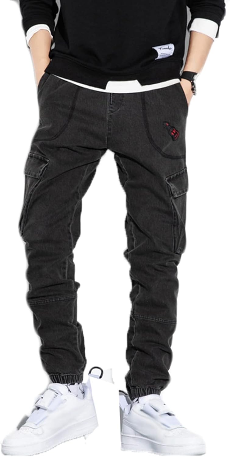 デニムパンツ ジーンズ メンズ ロング丈 ボトム カジュアルパンツ 大人 ゴムひも 大きめ キングサイズ デニム JEANS 男性 ストリート系 カッコイイ レギュラー リラックス 部屋着 オールシー｜Nartooston