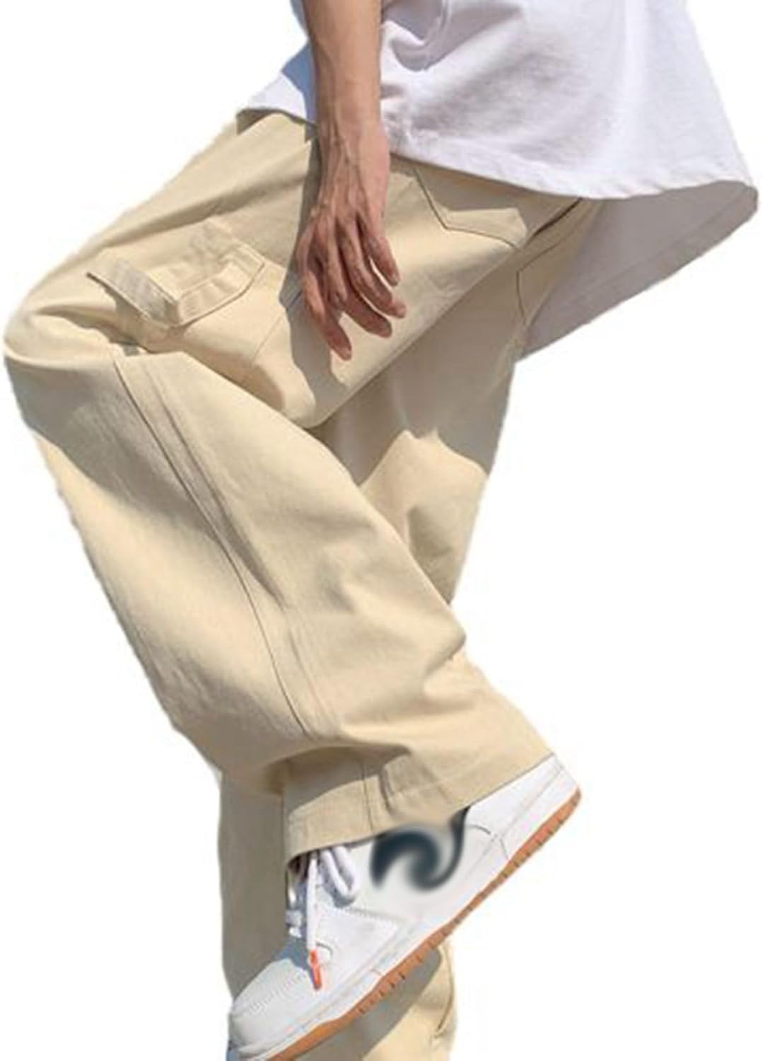 ワイドパンツ カーゴパンツ メンズ オーバーサイズ ウエストゴム調節可能 ロング丈 ボトムズ 四季使用 薄い 通気性よい チノパン カジュアル 着回し力 純色 お洒落 アウトドア スポーツ 通学｜Nartooston