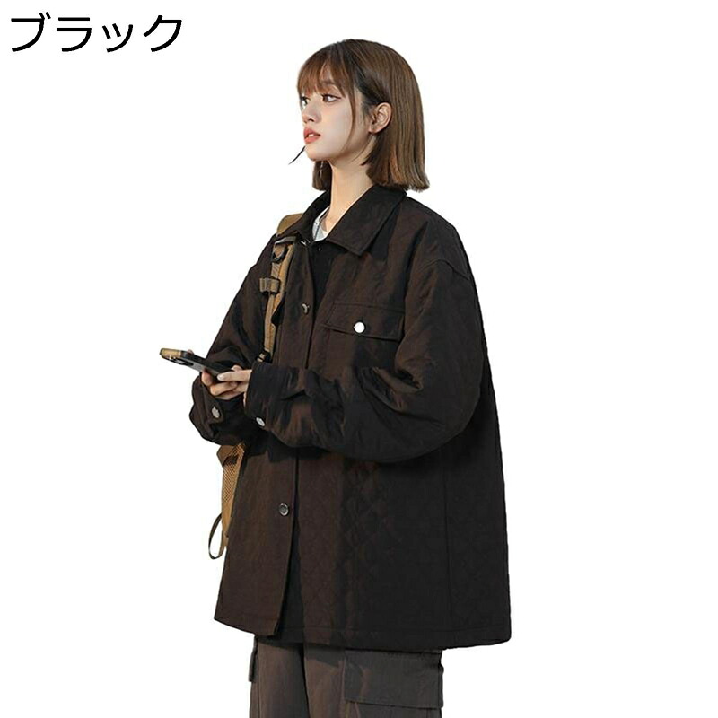 レディース 秋冬 ダウンジャケット ライトダウン 折り襟 ボタン ポケット ゆったり 大きい 中綿ジャケット ダウンコート 菱形模様 シンプル スポーツ オフィス ウルトラライトダウン 中綿 薄手 防寒服｜Nartooston