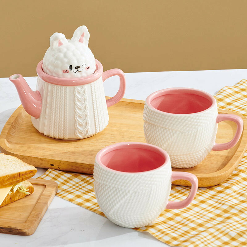 ティーポット コップ 仕掛ける アルパカ 瀬戸もの 蓋付き添い人 ティーセット 着飾る 好いたらしい 毛の荒物 立体 有線テレビ編み 青写真 紅茶優勝杯 急須 瀬戸もの 優勝杯 茶器 室内装飾 雑貨 差し上げ物 ギ