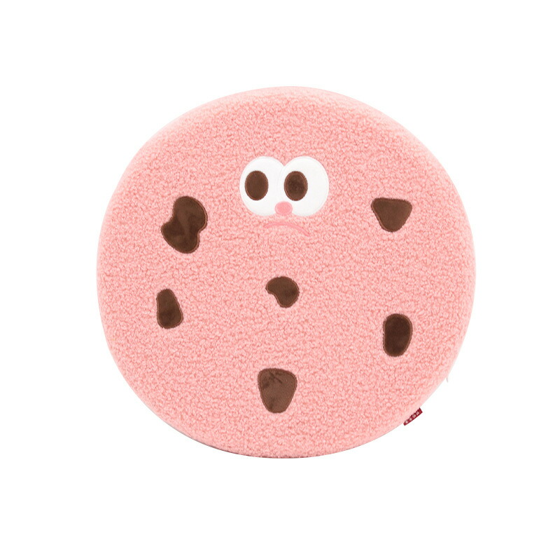 クッション チェアクッション かわいい ビスケット キャラクター 厚手 デスクワーク オフィス 部屋 柔らかい もこもこ ソフト 円形 丸型 インテリア ギフト プレゼント お祝い 自宅 室内 椅子用