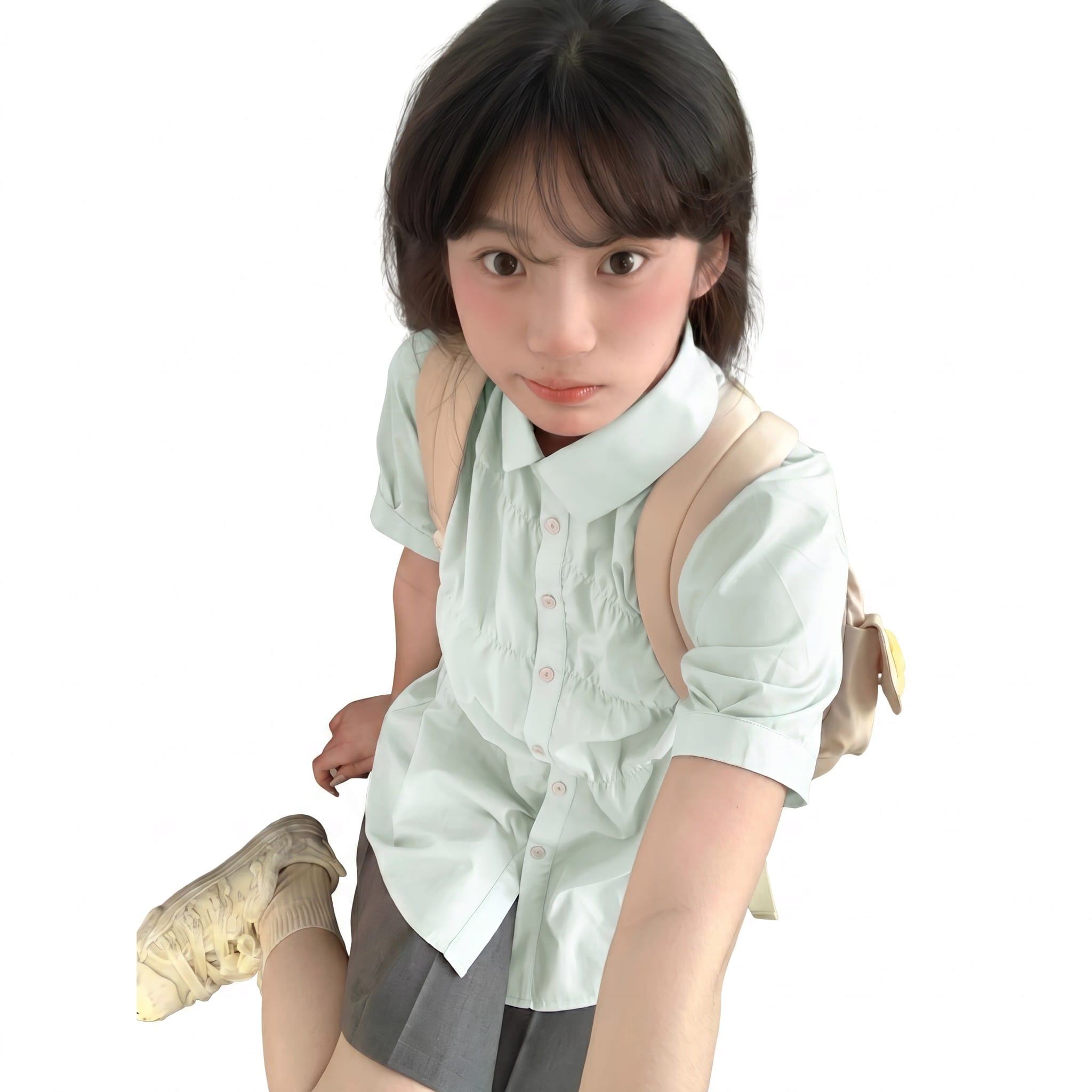 【着映え】トップ 半袖 うしろ帯 赤ちゃん服 キッズ プルオーバー 襟付き添い人 シャーリング ギャザー トップス 無地 通学 ユニフォーム 学院 小学生 幼稚園 入園 卒園 はいり込む 告げ知らせる会 華燭の典 冠婚葬祭 清楚 フォーマル 普段着 お出かけ 韓国赤ちゃん服 春夏 心地好い 洗える 御坊っちゃん 御嬢さん