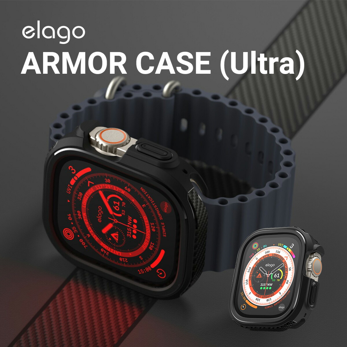 【楽天市場】Apple Watch Ultra 49 mm ケース 耐衝撃 軽い シンプル 保護ケース Appleウォッチ ソフト TPU