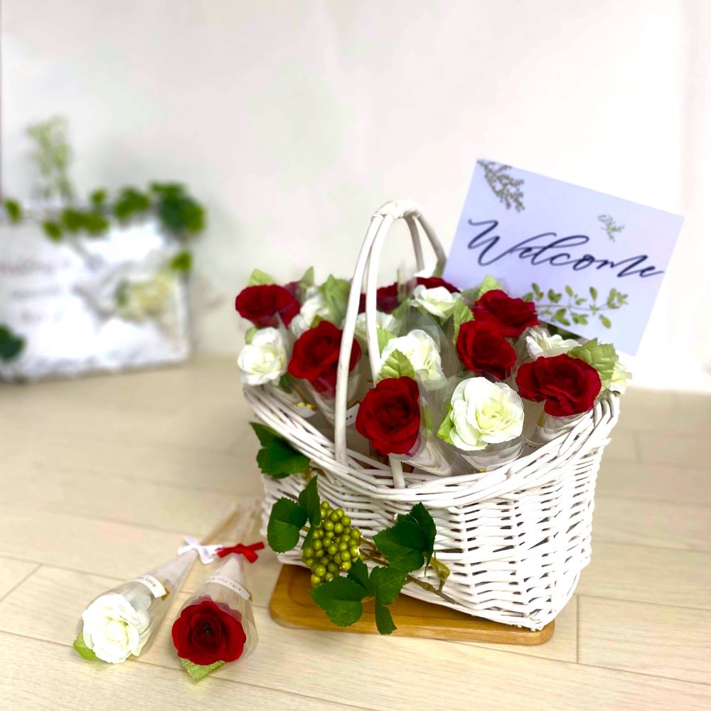 プチギフト 結婚式 イベント　ブランルージュ耳かき30本セット（バスケット付き）※耳かき　プチギフト ウェディング ウエディング ブライダル イベント パーティ 雑貨　ウェルカムアイテム