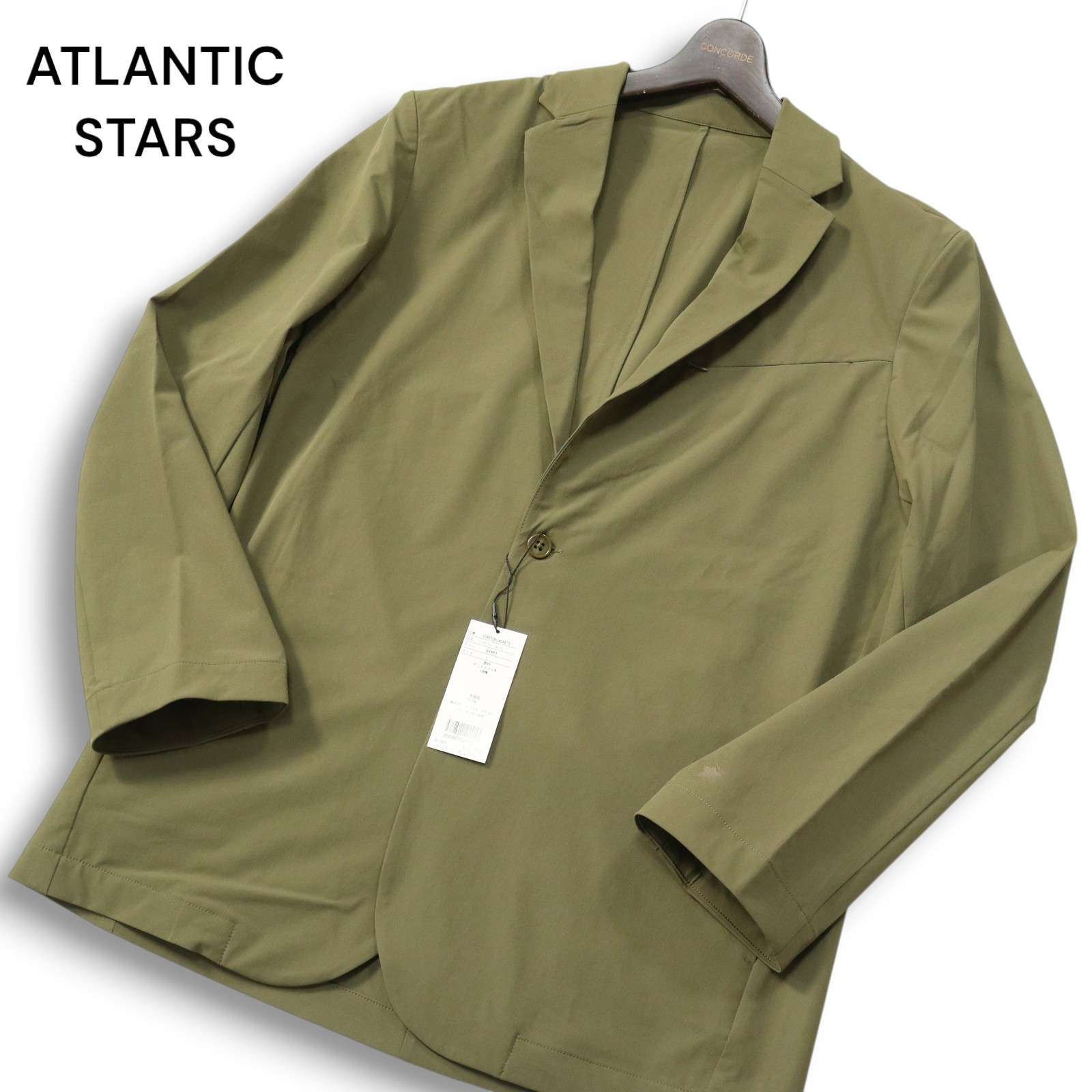【新品 未使用】 ATLANTIC STARS アトランティックスターズ 通年 ストレッチ★ アンコン ジャケット Sz.L　メンズ 定価2.3万