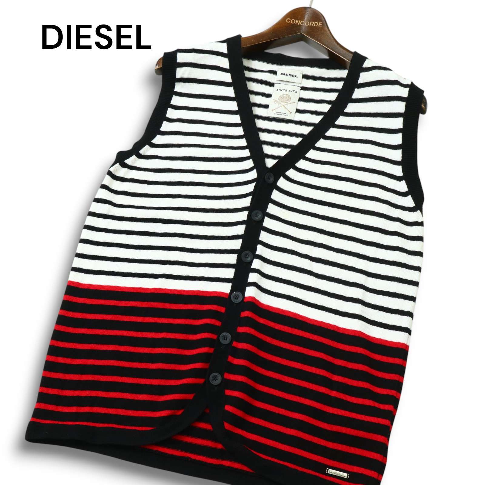 楽天市場】4157新品☆ディーゼル DIESEL☆ニットベスト☆薄茶系☆L
