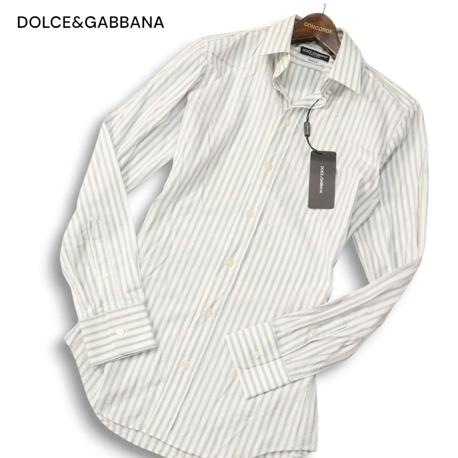 Dolce & Gabbana ホワイト長袖シャツ 美品 DOLCE&GABBANA ドルチェアンドガッバーナ MARTINI マルティーニ