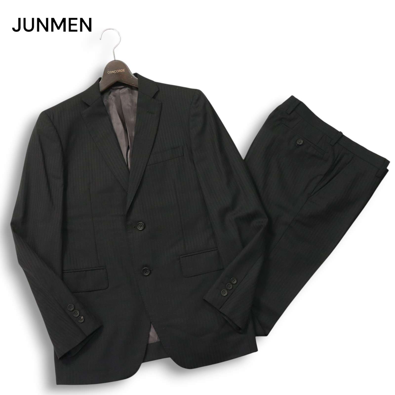 楽天市場】k□ジュンメン/JUN MEN ストライプスーツ上下セットアップ