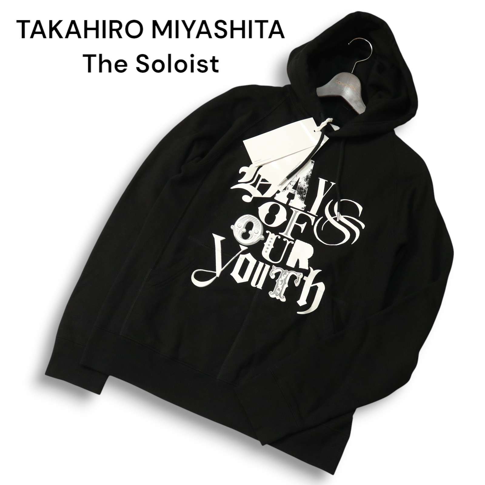 【新品 24AW】 TAKAHIRO MIYASHITA The Soloist タカヒロミヤシタ ザ ソロイスト 通年 スウェット パーカー Sz.48 メンズ 黒|コンコルドストア 店