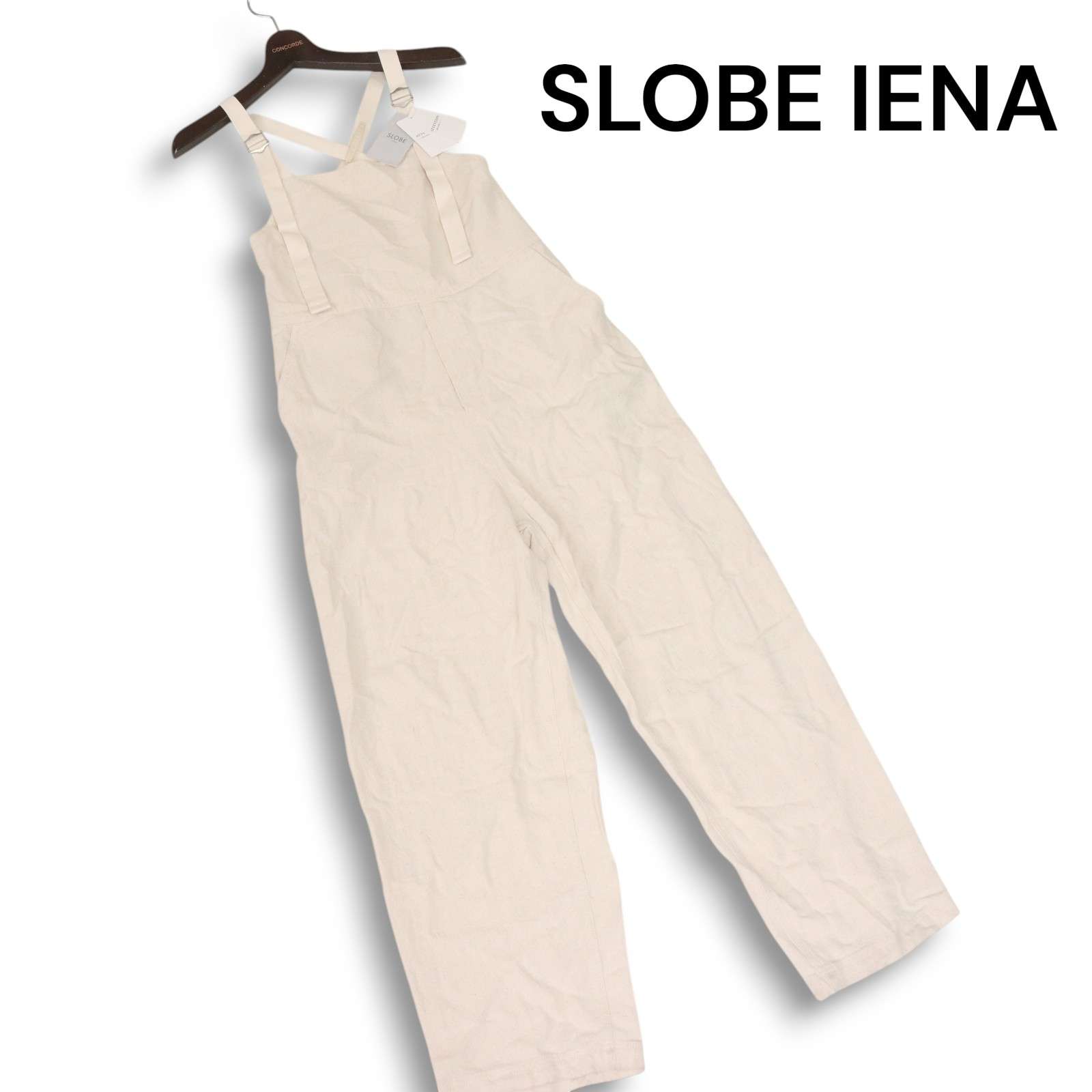 未使用 23SS★ SLOBE citron. スローブ IENA イエナ 麻 リネン混♪ バックル サロペット オールインワン Sz.F レディース