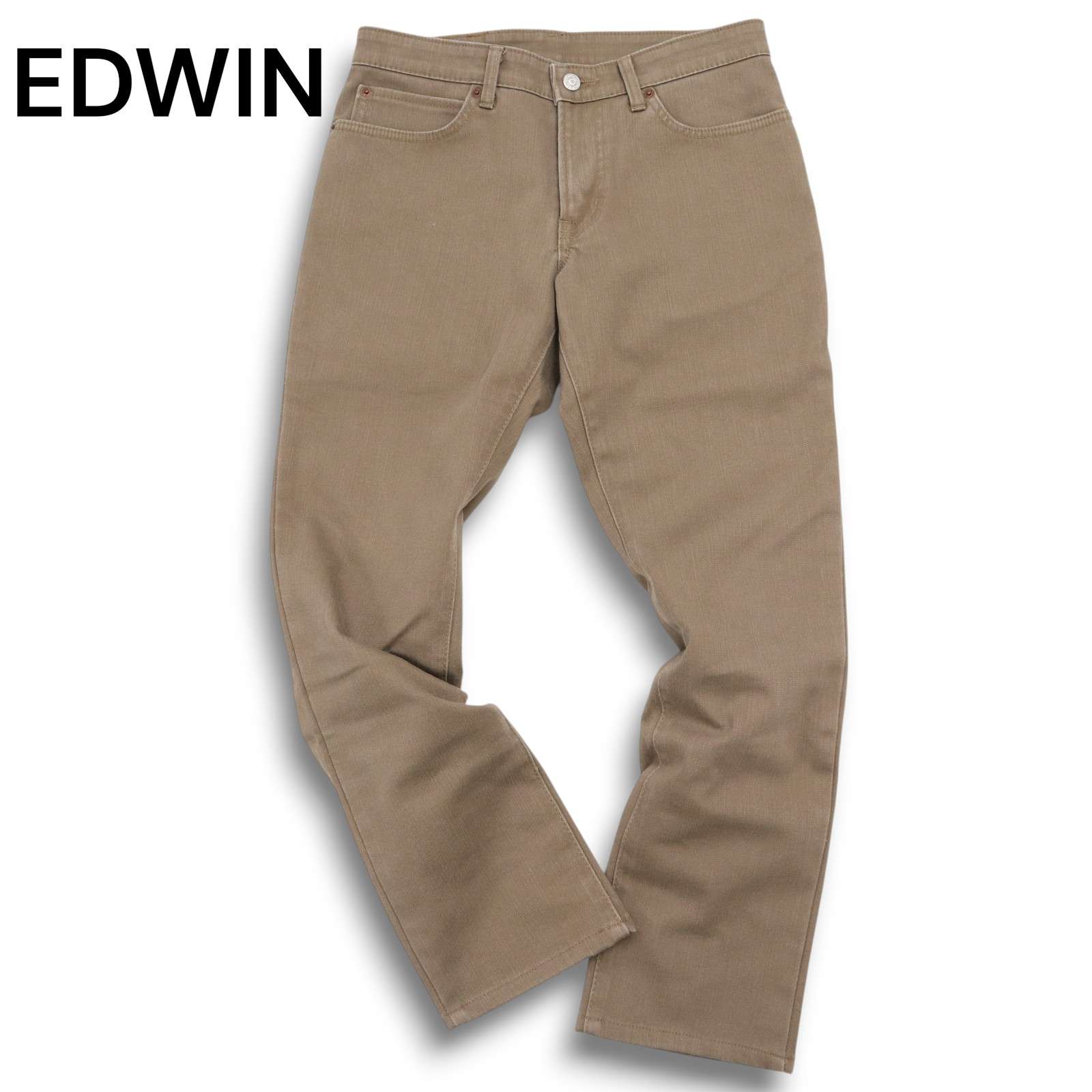 EDWIN エドウィン E502RW ストレッチ★ 裏起毛 防風 防寒 デニム パンツ ジーンズ Sz.29 メンズ 日本製 バイク