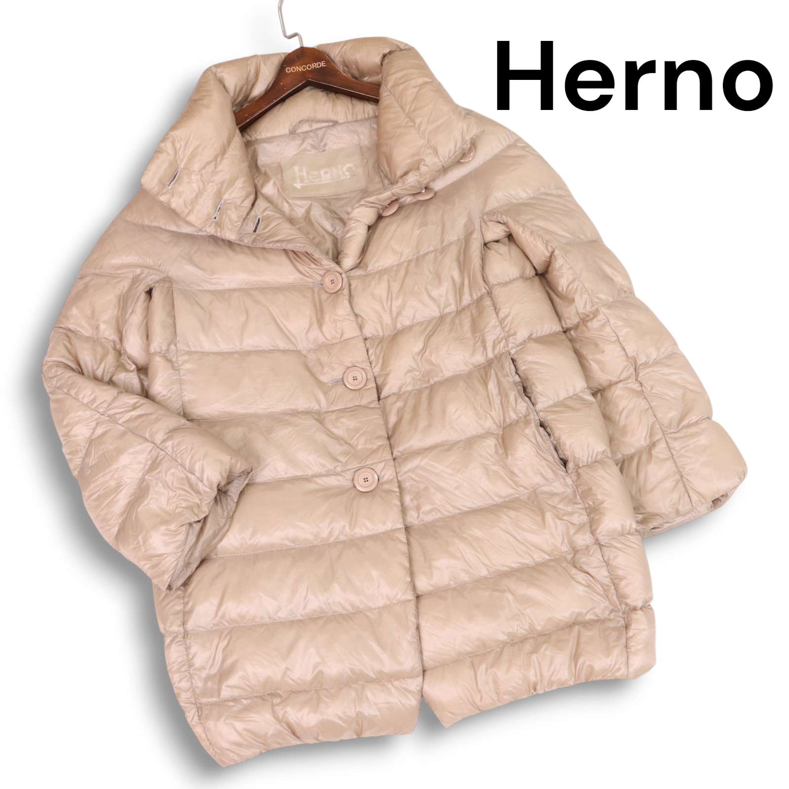 タグ付き　Herno レイヤードダウン アンゴラ混ウール　ジャケット M タグ付きHerno レイヤードダウン アンゴラ混ウールジャケット M