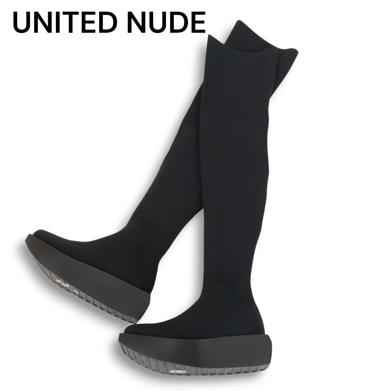 【未使用 22AW】UNITED NUDE ユナイテッドヌード 【Wa Long Boot Lo】 ロング ブーツ Sz.35 レディース 黒 定価5.7万｜コンコルドストア　店