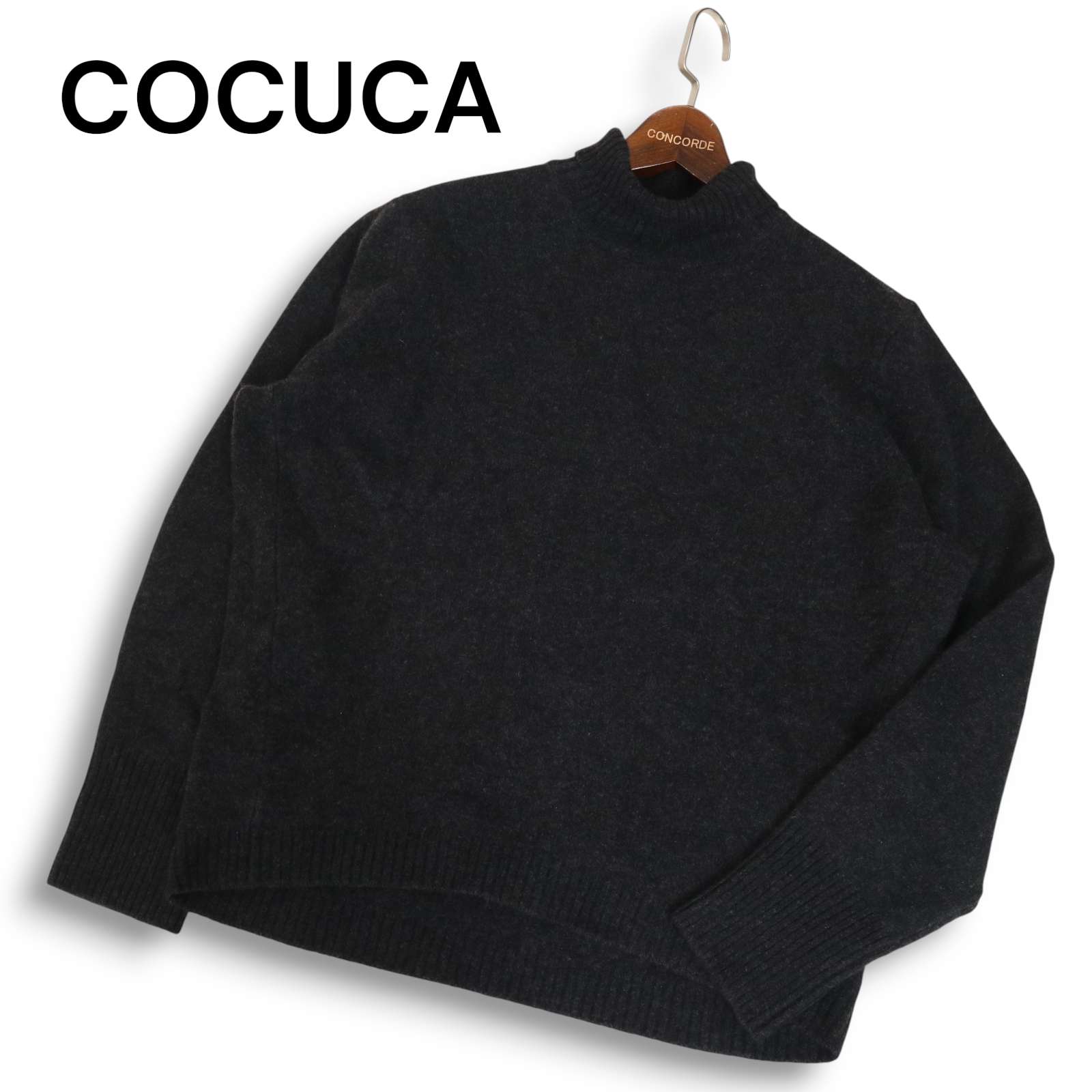 【新品 24AW】 COCUCA コキュカ 秋冬★ セーブル ウール タートルネック ニット セーター Sz.F レディース 未使用 定価4.6万｜コンコルドストア　店