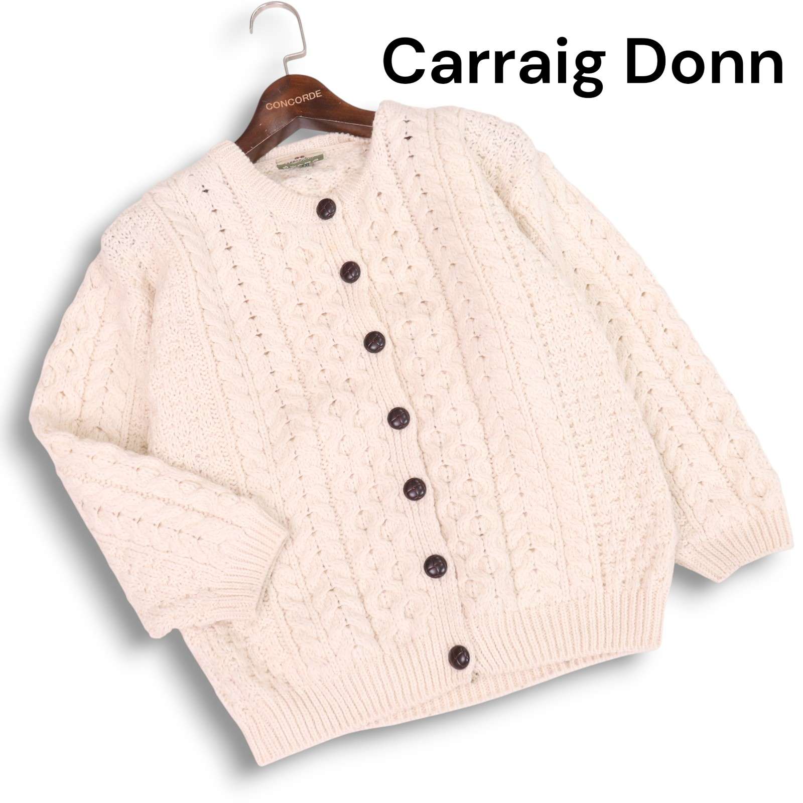 エール製★ Carraig Donn キャレイグドン メリノ 羊毛 編み物 ジレー Sz.XXL レディース 馬鹿でかい大きさ