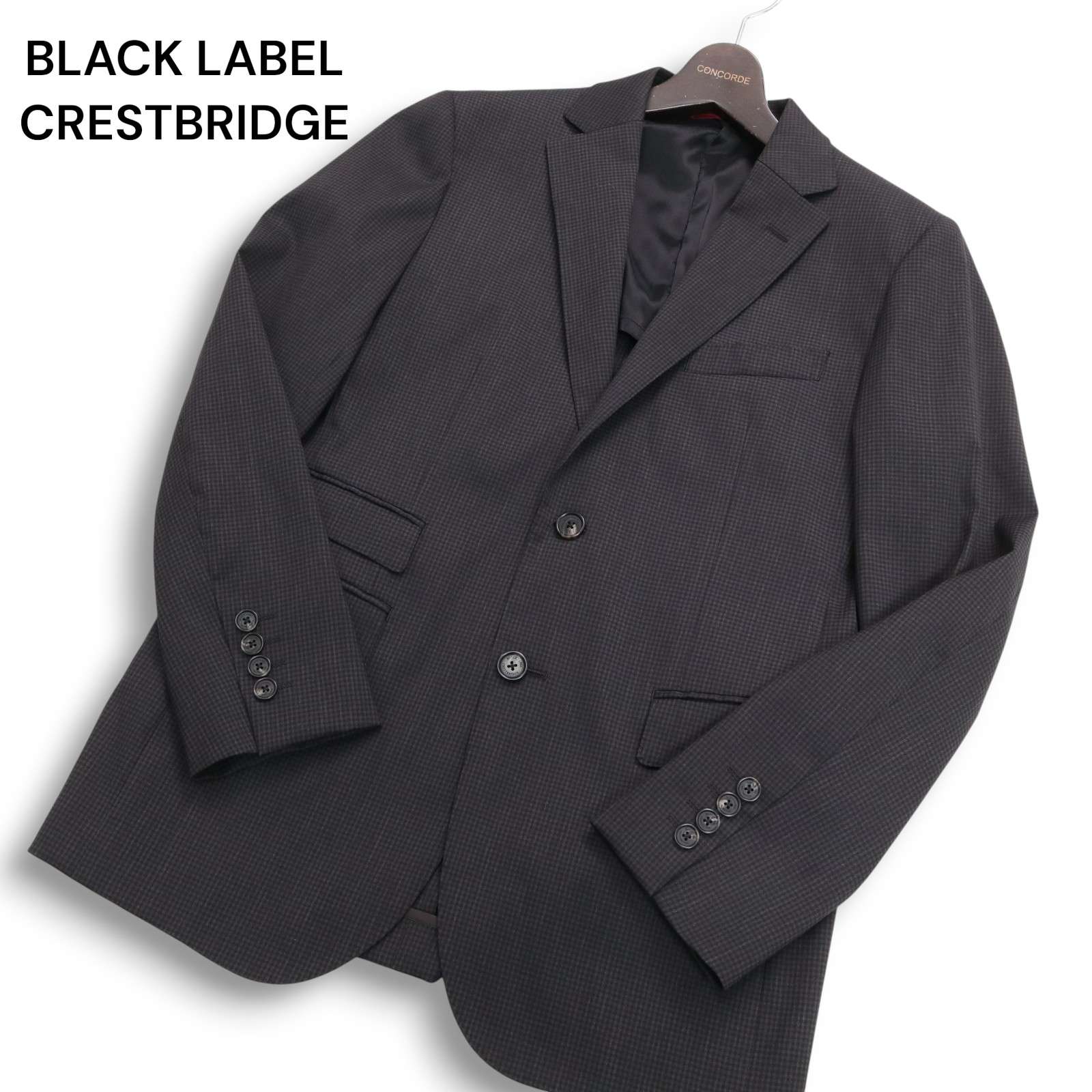 BLACK LABEL CRESTBRIDGE ブラックレーベル クレストブリッジ 通年 御幸毛織★ チェック テーラード ジャケット Sz.M メンズ 9,058円