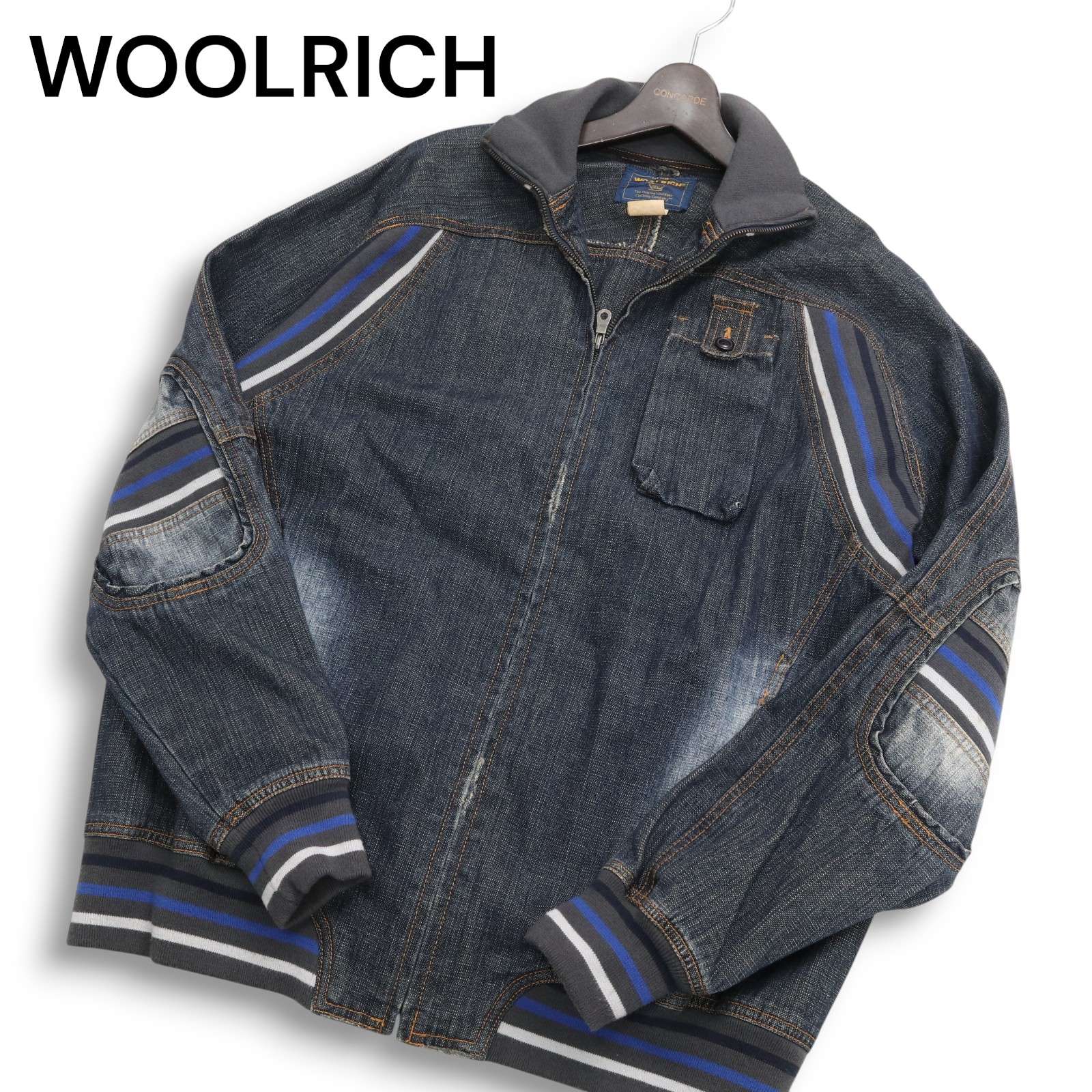 楽天市場】ウールリッチ WOOLRICH レザー襟 デニムジャケット Gジャン