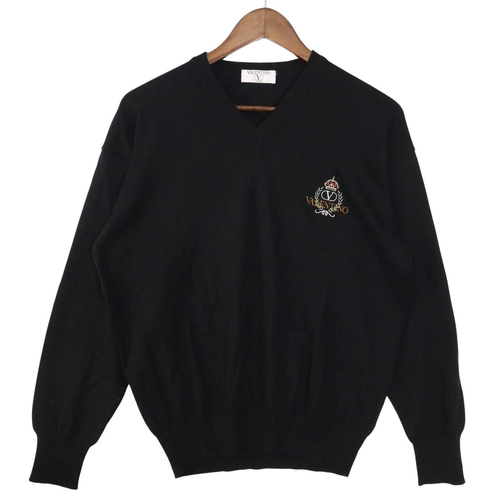VALENTINOバレンティノ　ブラック ロゴ刺繍クルーネックアーカイブセーター 楽天市場】【完売】ヴァレンティノ VALENTINO メンズ ニット セーター