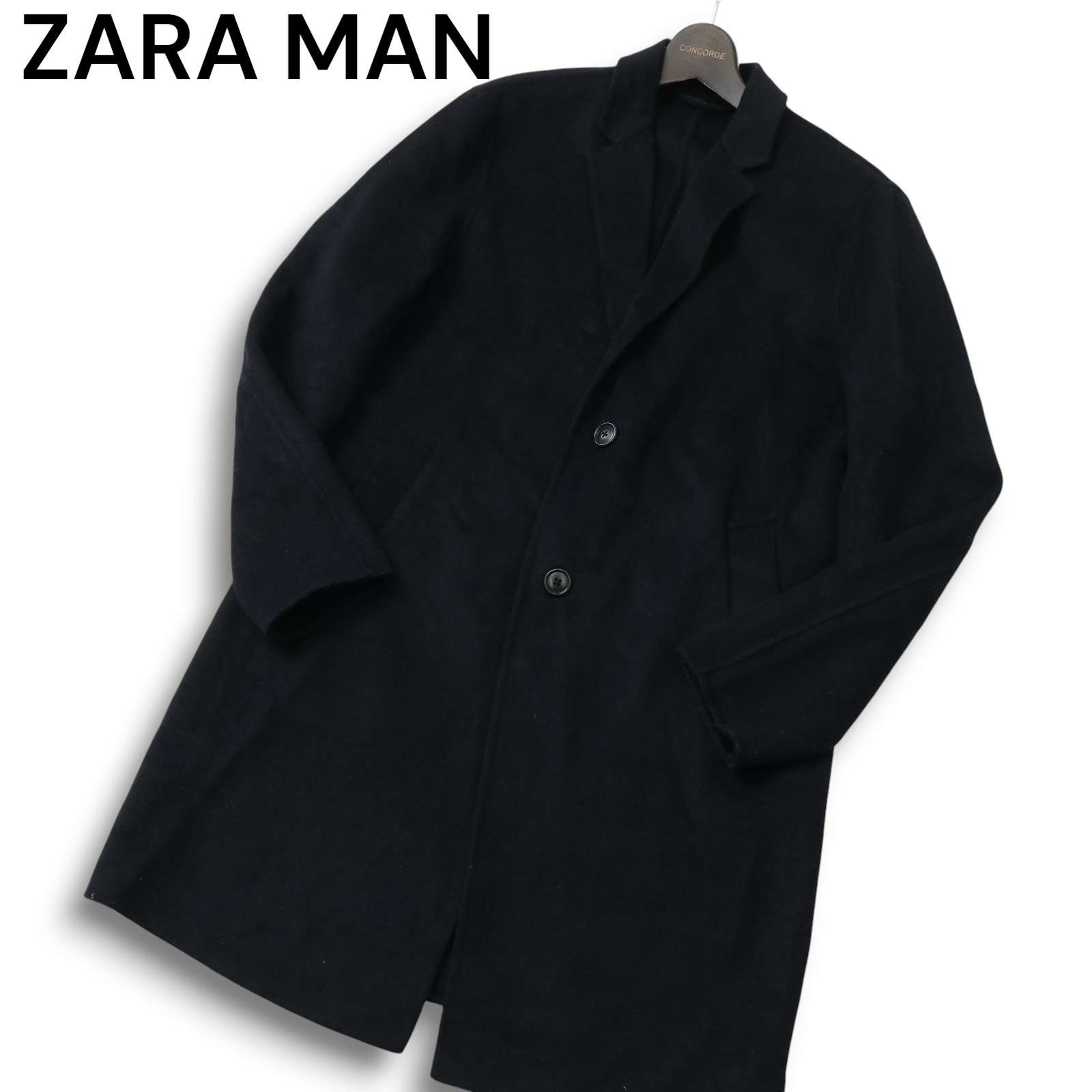 楽天市場】古着 ZARA MAN ザラマン ウールブレンド チェスターコート M