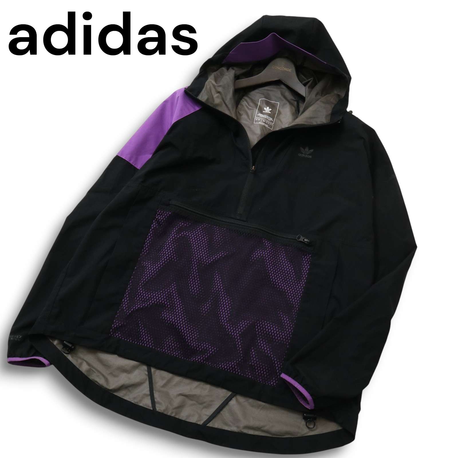 adidas アディダス 通年 PT3 GORE-TEX INFINIUM KARKAJ★ ゴアテックス インフィニウム ウィンドブレーカー Sz.O メンズ 黒