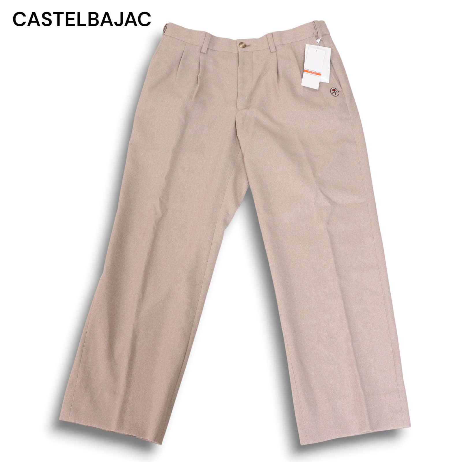 【新品 未使用】 CASTELBAJAC カステルバジャック 秋冬 トナカイ刺繍★ スラックス パンツ Sz.48 メンズ 日本製 定価3万|コンコルドストア 店