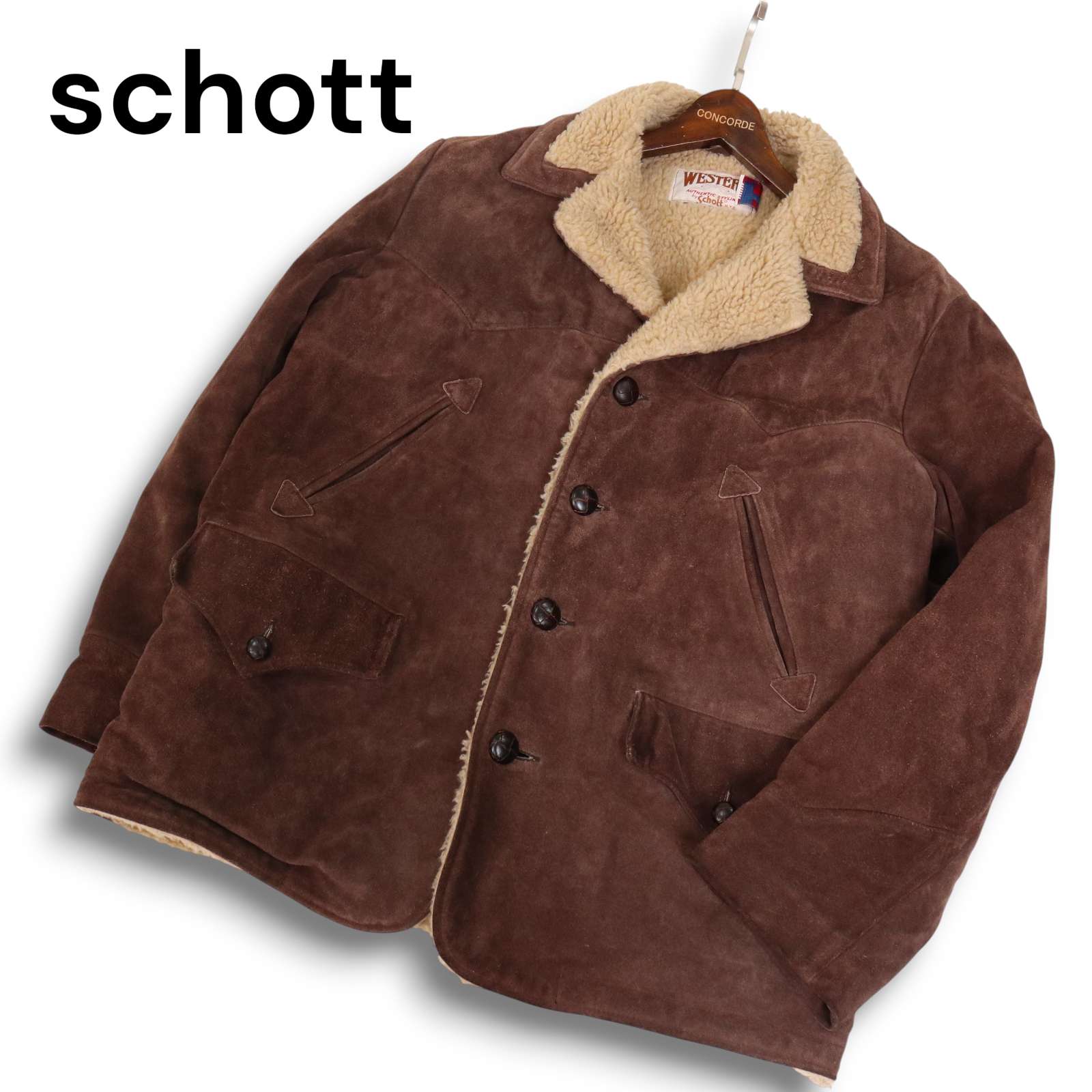 楽天市場】schott(ショット） スエードランチコート 裏ボア メンズ