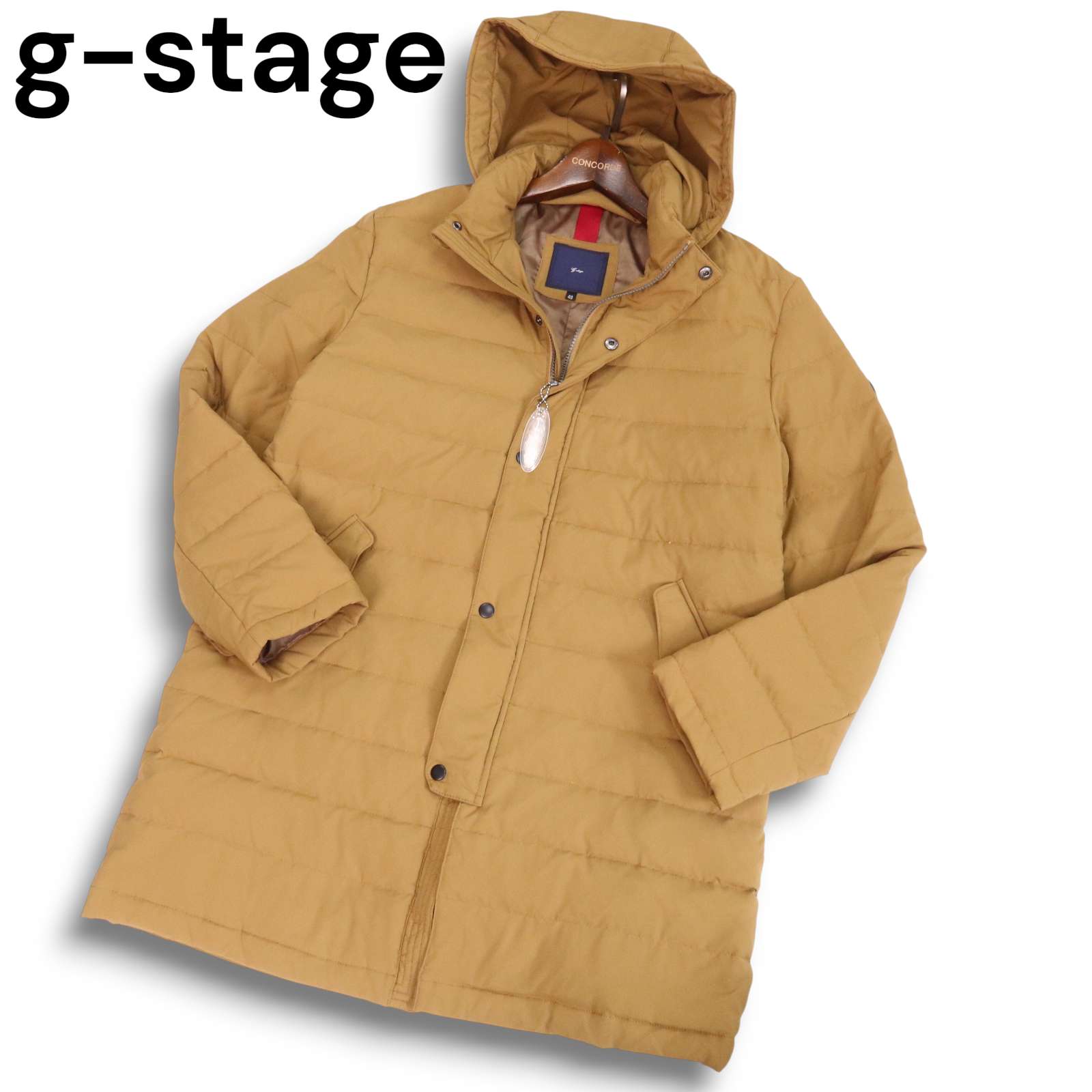美品★ g-stage ジーステージ 秋冬 2way フード着脱★ ダウン コート Sz.48　メンズ オンオフ兼用