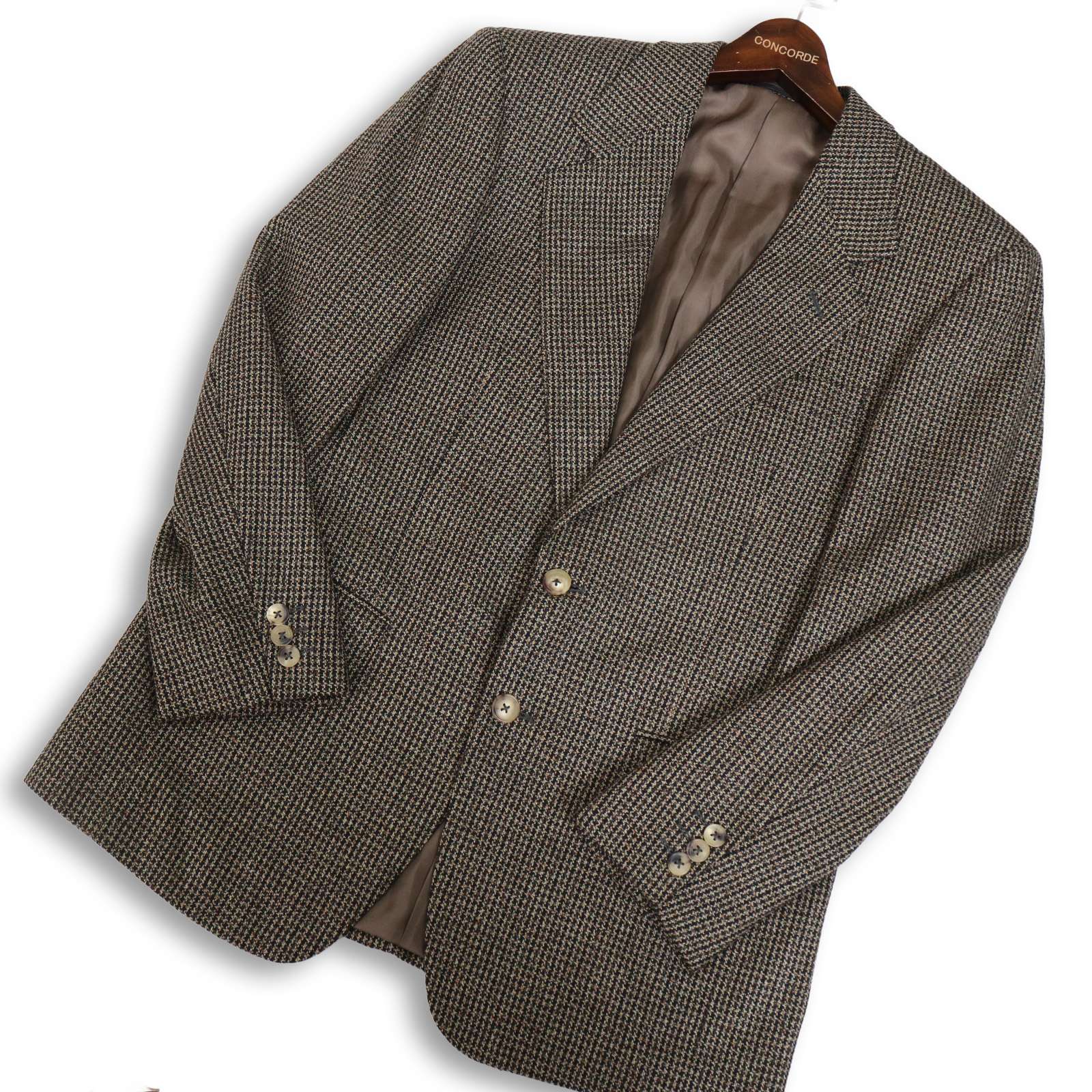 Ermenegildo Zegna エルメネジルド ゼニア 秋冬 カシミヤ100%★ 千鳥格子柄 テーラード ジャケット ブレザー Sz.46 メンズ