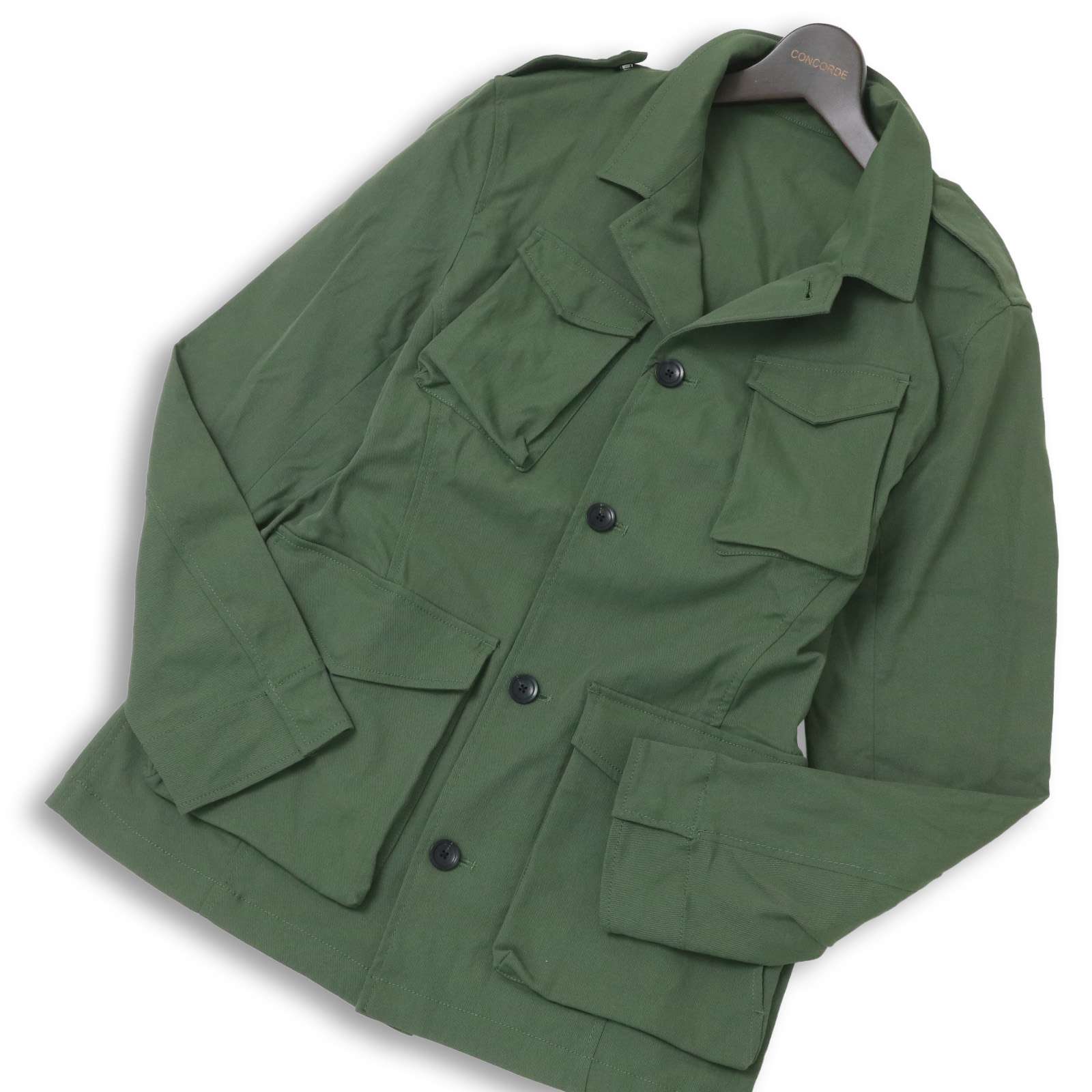 【新品 未使用】 MK HOMME ミッシェルクラン オム 通年★ ミリタリー シャツ ジャケット Sz.48 メンズ