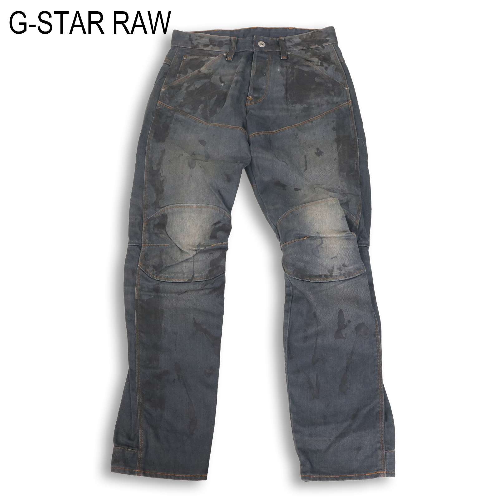 G-STAR RAW ジースター ロウ 【5620 3D TAPERED】 ペンキ加工★ 立体裁断 バイカー デニム パンツ ジーンズ Sz.28　メンズ
