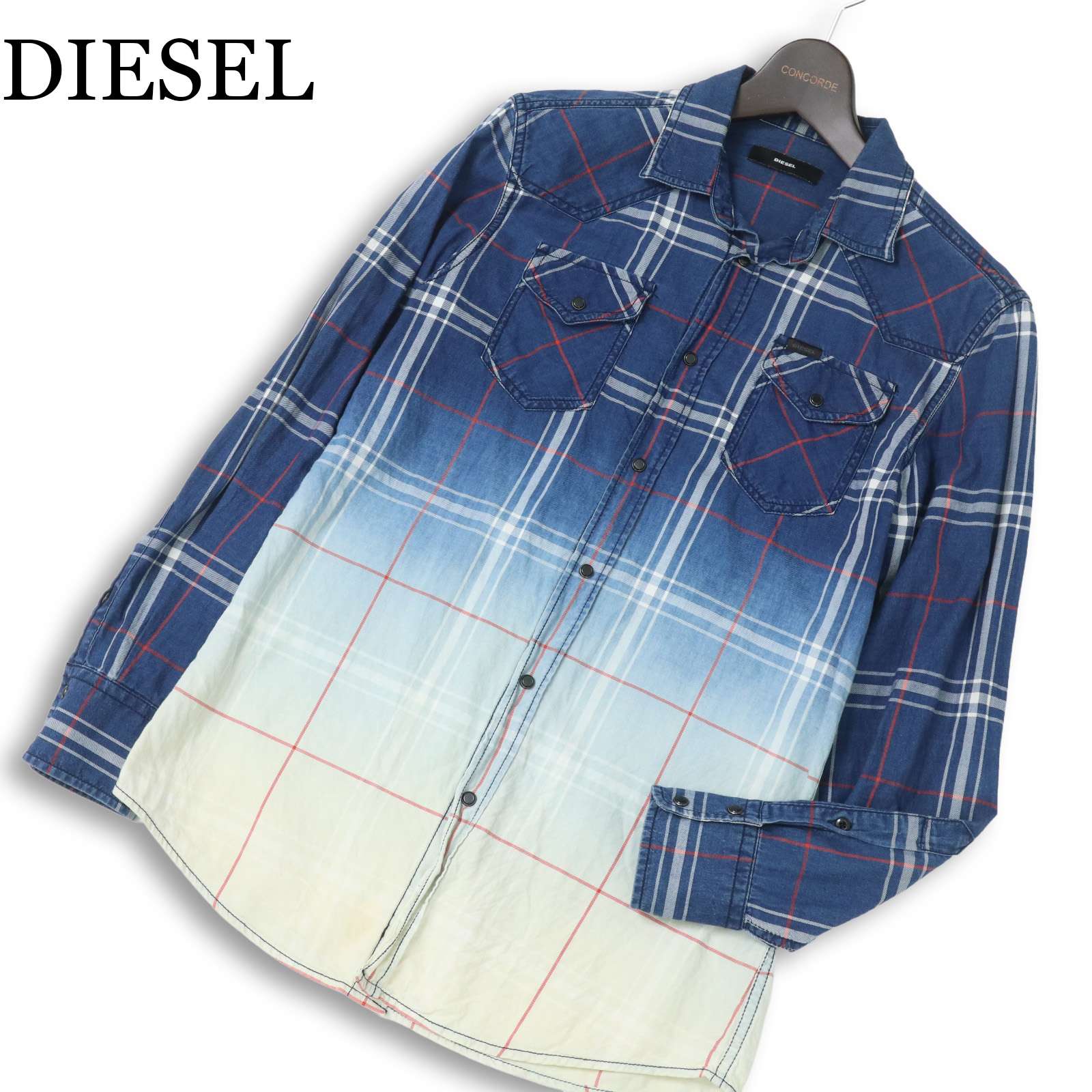 楽天市場】DIESEL ディーゼル カジュアルチェックシャツ A10620 0SHAW