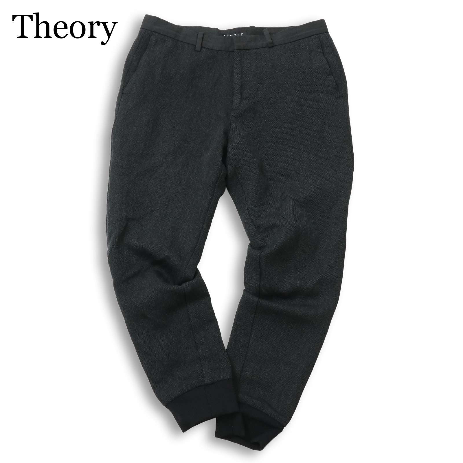 Theory セオリー 【MINDEN/PACKOR CW】秋冬 ウール100%★ 裾リブ ジョガー パンツ スラックス Sz.30　メンズ グレー