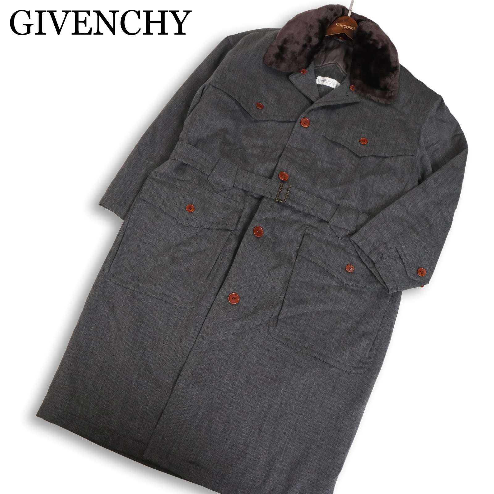 GIVENCHY ジバンシイ 秋冬 襟ボア★ ロング ミリタリー コート Sz.XL位 メンズ 14,734円