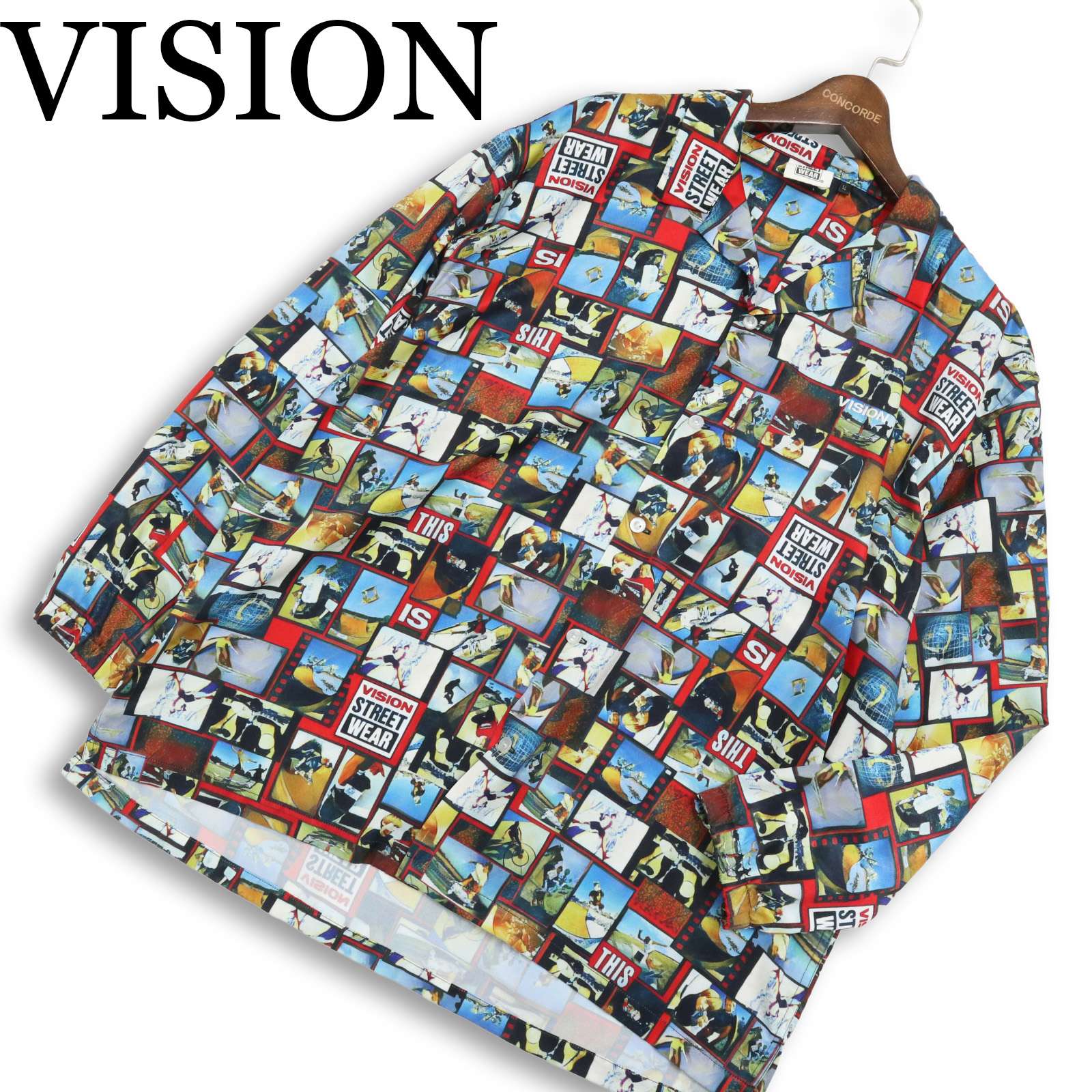 楽天市場】USA製 80s VISION STREET WEAR Skull Pattern S/S Shirt 灰