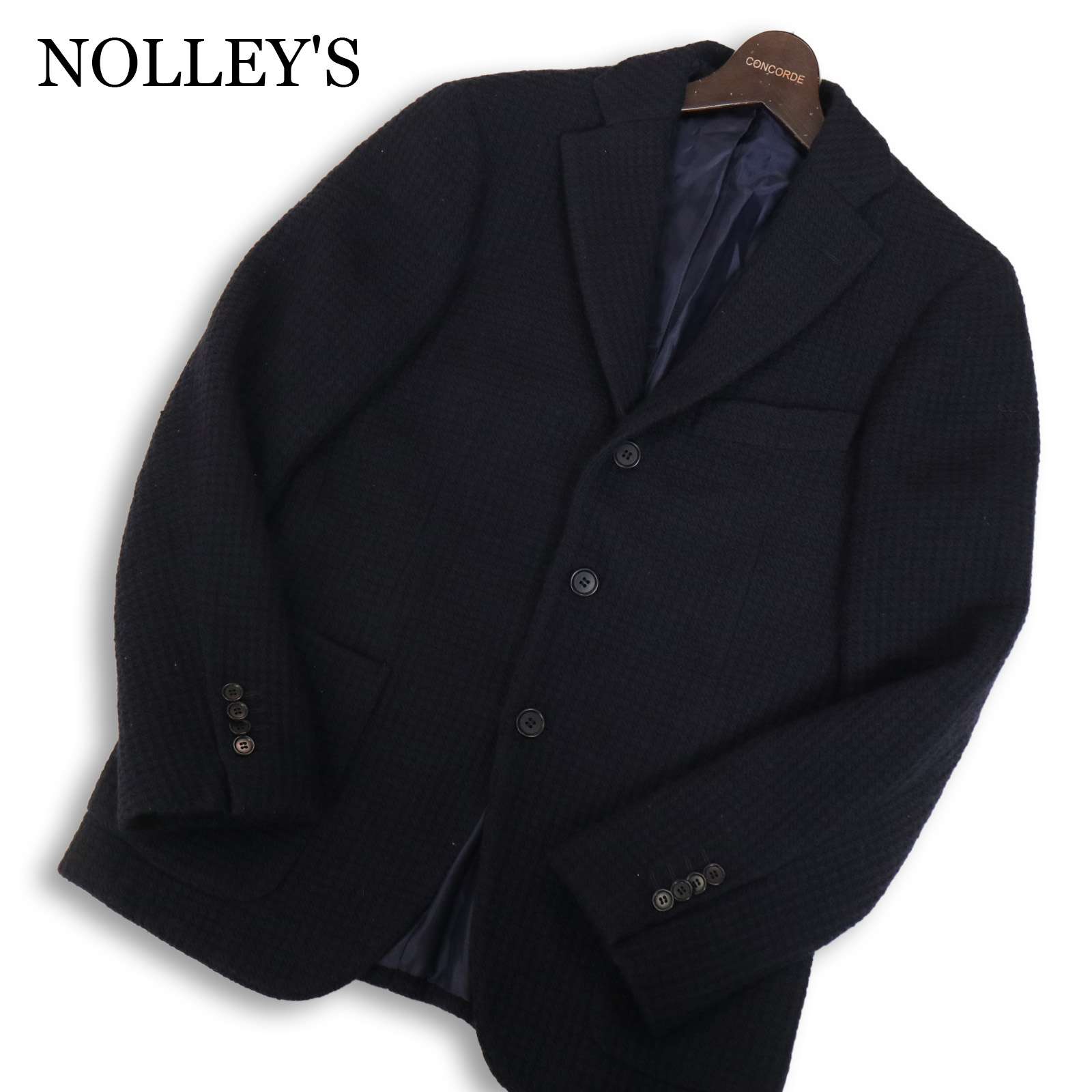 RING JACKET × NOLLEY'S リングヂャケット × ノーリーズ HAVANA生地★ テーラード ジャケット ブレザー Sz.44 メンズ 紺
