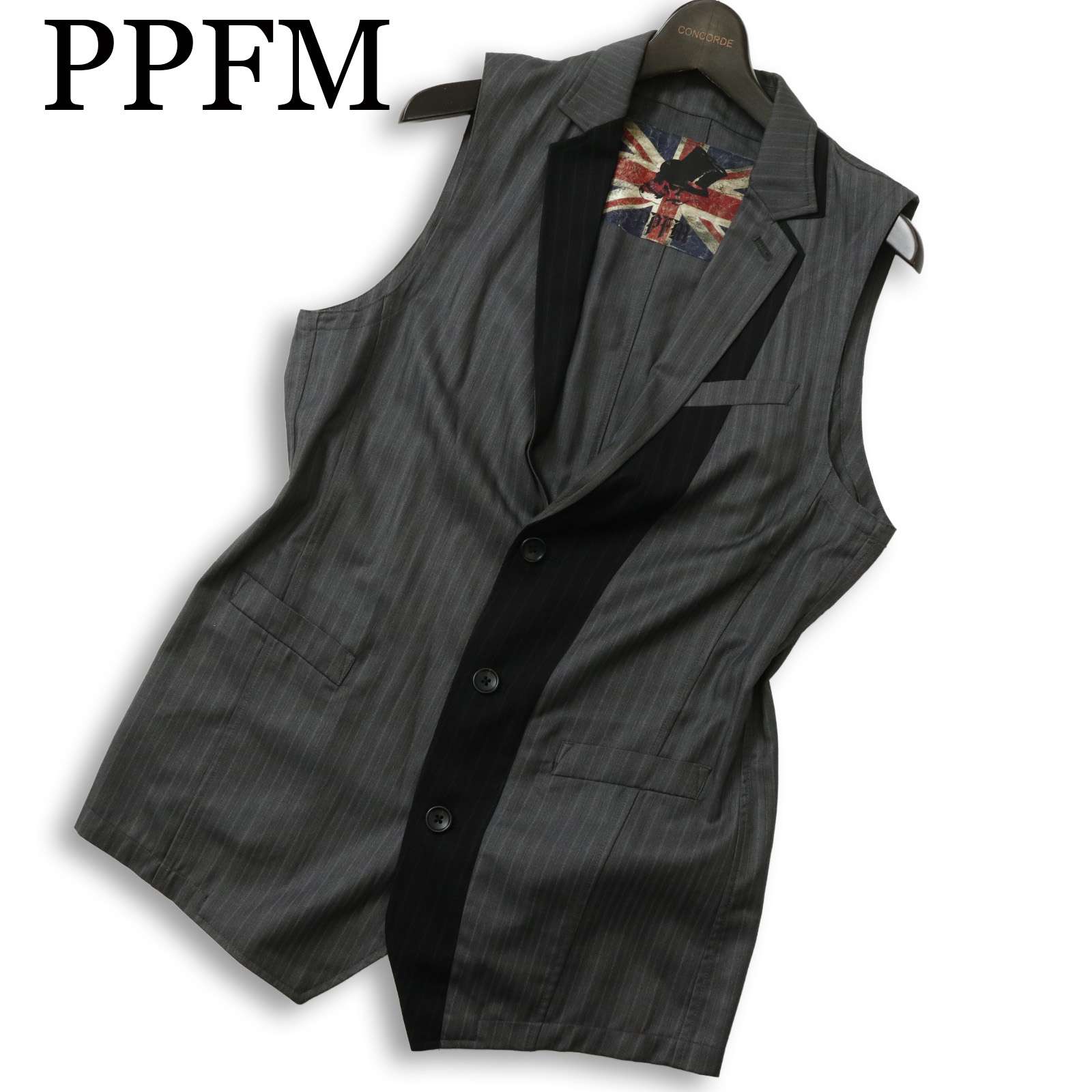 楽天市場】ピーピーエフエム PPFM☆ジャケット ブルゾン ベスト 2WAY