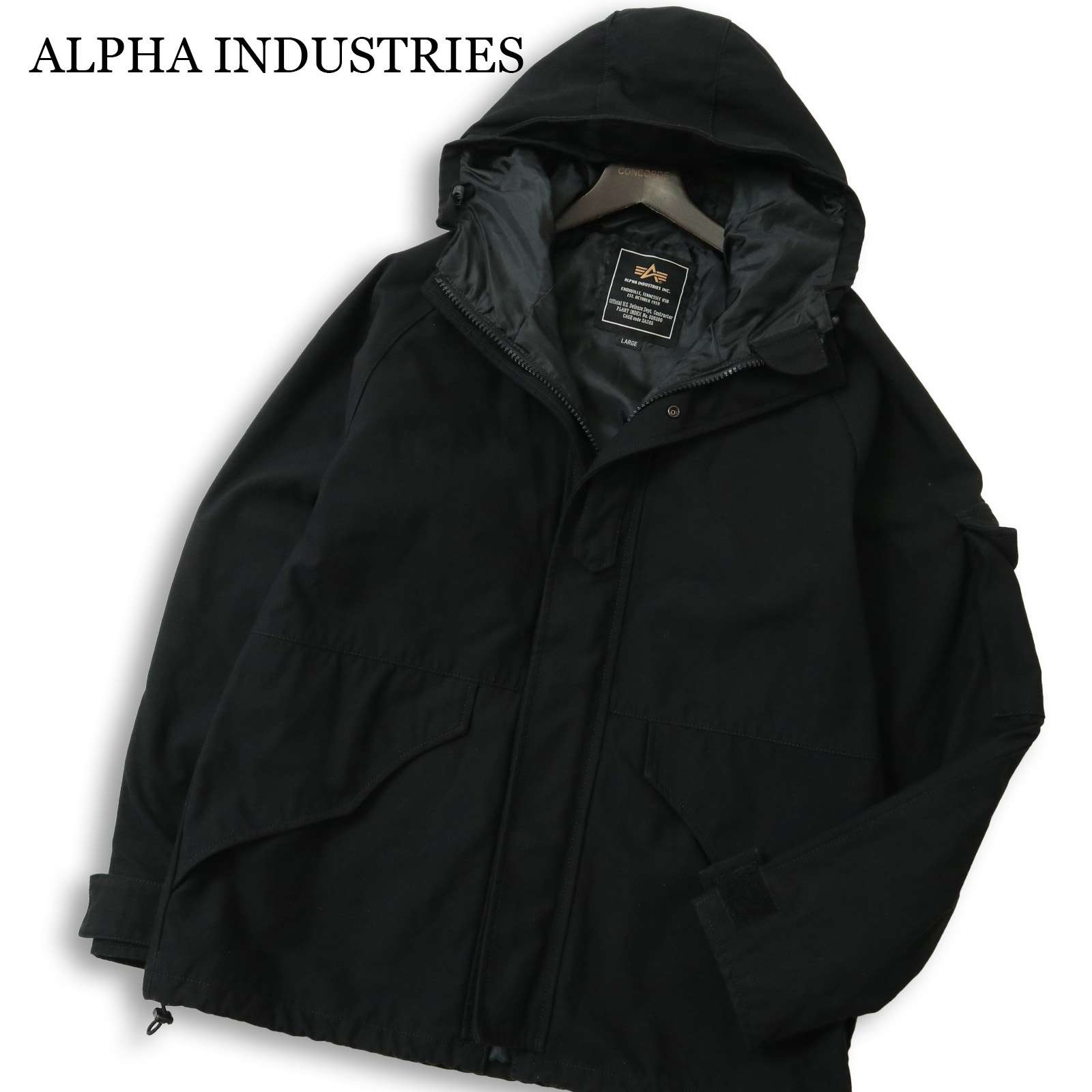 ALPHA INDUSTRIES アルファ 通年★ ミリタリー フィールド ジャケット ブルゾン Sz.L メンズ 黒 4,285円