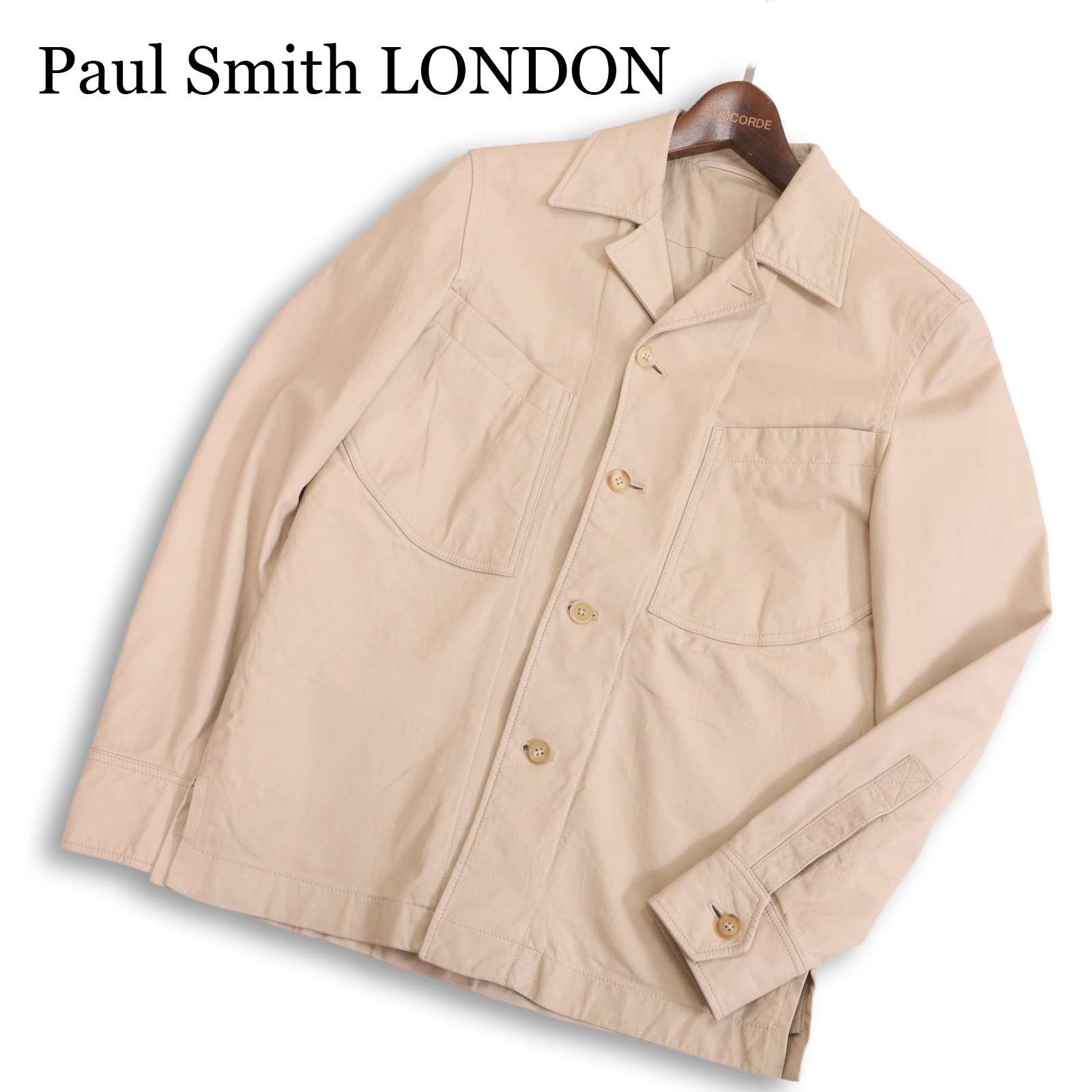 Paul Smith LONDON ポールスミス ロンドン 秋冬 牛革★ カウ レザー ワーク ジャケット カバーオール Sz.M メンズ