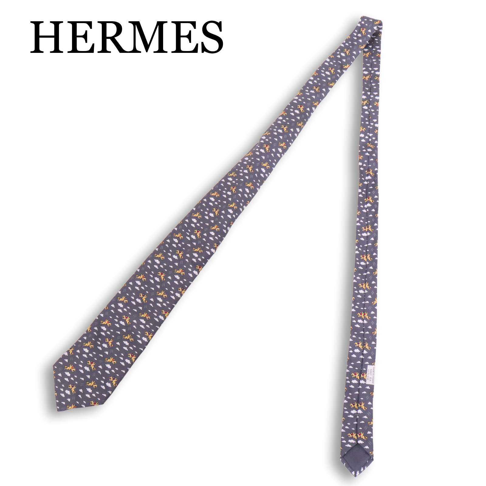 楽天市場】HERMES エルメス ネクタイ アニマル オレンジ 馬柄 シルク
